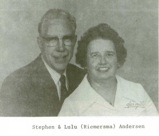 Stephen Andersen ( - ) and Lulu Palmer (1902 - 1929)
